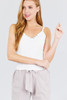 White Snap Button Design Camisole