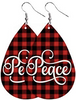 Peace Christmas Earrings
