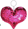 Sequin Keychain - Pink Heart