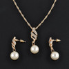 Fashion Bride Rhinestone Pearl Necklace Set Europe And America Wedding Jewelry Party Dress Earrings Jewelry