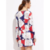 Print Ladies Christmas Long Sleeve Party Dresses