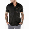 V Neck Turn Down Collar Shirts
