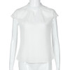 Hollow Chiffon Short Sleeve Splice Lace Tops Blouse