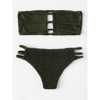 Ladder Cut Out Shirred Bikini Set