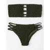 Ladder Cut Out Shirred Bikini Set