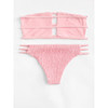 Ladder Cut Out Shirred Bikini Set