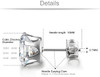 Jewelry Women's Stainless Steel Round Clear Cubic Zirconia Stud Earring (6 Pairs)