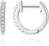 14K Gold Plated Cubic Zirconia Cuff Earrings Huggie Stud