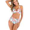 Womens High Waisted Bikini Set High Rise Two Piece Push Up Halter Swimsuits Bathing Suits