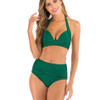 Womens High Waisted Bikini Set High Rise Two Piece Push Up Halter Swimsuits Bathing Suits