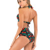 Womens High Waisted Bikini Set High Rise Two Piece Push Up Halter Swimsuits Bathing Suits