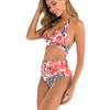 Womens High Waisted Bikini Set High Rise Two Piece Push Up Halter Swimsuits Bathing Suits