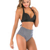 Womens High Waisted Bikini Set High Rise Two Piece Push Up Halter Swimsuits Bathing Suits