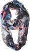 Soft Light Weight Elegant Leaf Print Sheer Infinity Scarf