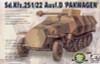 AFV Club 1/35 SdKfz 251/22 Ausf D Halftrack w/Self-Propelled Howitzer Gun Kit