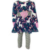 "Kara" Unicorn Polka Dot Dress Leggings Set