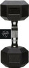 AmazonBasics 25 lb Rubber Encased Hex Dumbbell