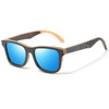 Black Layered Skateboard Wood Sunglasses With Arm Detail