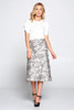 Leopard Print Satin Midi Skirt