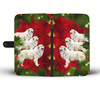 Great Pyrenees Dog Art Christmas Print Wallet Case-Free Shipping