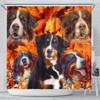 Bernese Mountain Dog Print Shower Curtain-Free Shipping