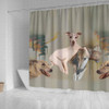 Italian Greyhound Print Shower Curtain-Free Shipping