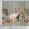 Italian Greyhound Print Shower Curtain-Free Shipping