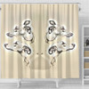 Whippet Dog Print Shower Curtain-Free Shipping
