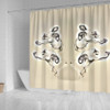 Whippet Dog Print Shower Curtain-Free Shipping