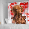 Cute Vizsla Print Shower Curtains-Free Shipping