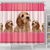 Cockapoo Dog Print Shower Curtain-Free Shipping