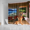 Amazing German Shepherd Print Shower Curtains-Free Shipping