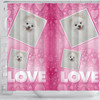 Pomeranian Dog Love Print Shower Curtain-Free Shipping