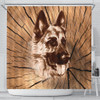 German Shepherd Print Shower Curtains-Free Shipping