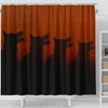 Amazing German Shepherd Dog Shadow Art Print Shower Curtains-Free Shipping