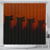Amazing German Shepherd Dog Shadow Art Print Shower Curtains-Free Shipping