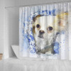 Chihuahua Dog Vintage Art Print Shower Curtains-Free Shipping Chihuahua Dog Vintage Art Print Shower Curtains-Free Shipping