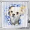 Chihuahua Dog Vintage Art Print Shower Curtains-Free Shipping Chihuahua Dog Vintage Art Print Shower Curtains-Free Shipping