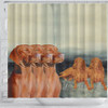 Vizsla Dog Print Shower Curtain-Free Shipping