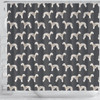 Bedlington Terrier Dog Pattern Print Shower Curtains-Free Shipping