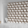 Sealyham Terrier Dog Pattern Print Shower Curtains-Free Shipping