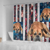 Bullmastiff Dog Print Shower Curtain-Free Shipping