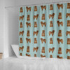 Cute Chow Chow Dog Pattern Print Shower Curtains-Free Shipping