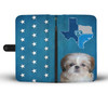 Cute Shih Tzu Print Wallet Case-Free Shipping-TX State