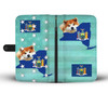 Cute Akita Dog Print Wallet Case-Free Shipping-NY State