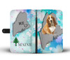Basset Hound Dog Print Wallet Case-Free Shipping-ME State