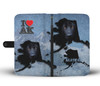 Black German Shepherd Dog Print Wallet Case-Free Shipping-AK State