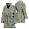 Irish Wolfhound Dog Patterns Print Women's Bath Robe-Free Shipping