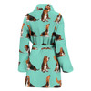 Amazing Basset Hound Dog Pattern Print Women's Bath Robe-Free Shipping