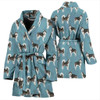 Lovely Alaskan Malamute Dog Pattern Print Women's Bath Robe-Free Shipping